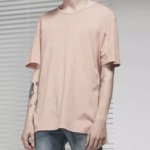 Stamps distressed Voir Dire tee Blush